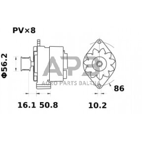 Generatorius Mahle 14V 120A MG716