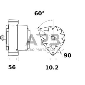 Generatorius Mahle 14V 120A MG927