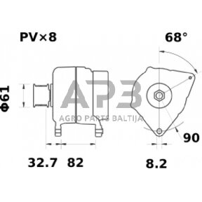 Generatorius Mahle 14V 200A MG481