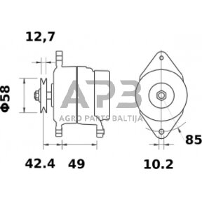 Generatorius Mahle 14V 85A MG1045