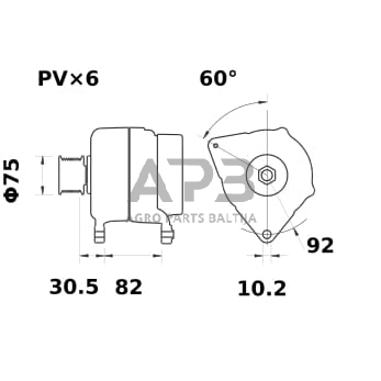 Generatorius Mahle 14V 120A MG772 1