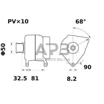 Generatorius Mahle 14V 200A MG693 1