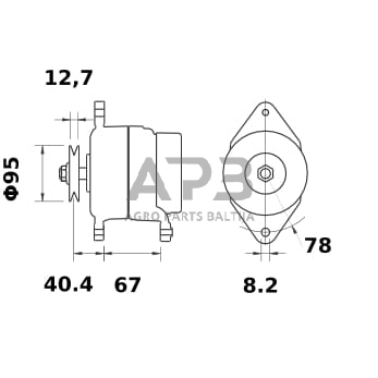 Generatorius Mahle 14V 45A MG87 1