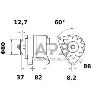 Generatorius Mahle 12V 65A IA0470 1