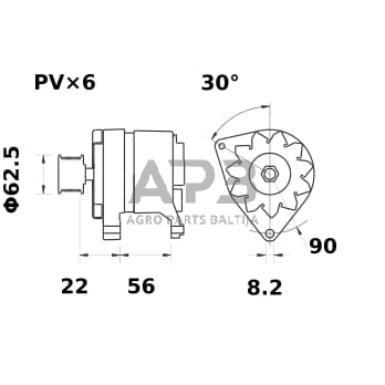 Generatorius Mahle 14V 120A MG791 1