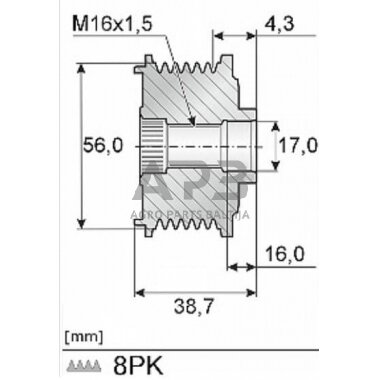 Generatoriaus skriemulys 16mm LuK 535026110 2