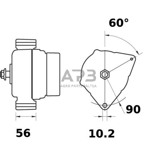 Generatorius Mahle 14V 150A MG162 1