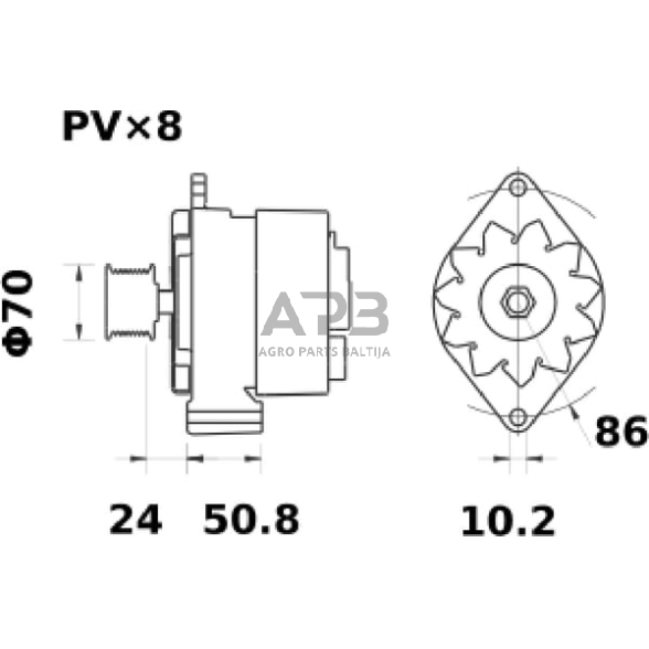 Generatorius Mahle 14V 120A MG1046 1