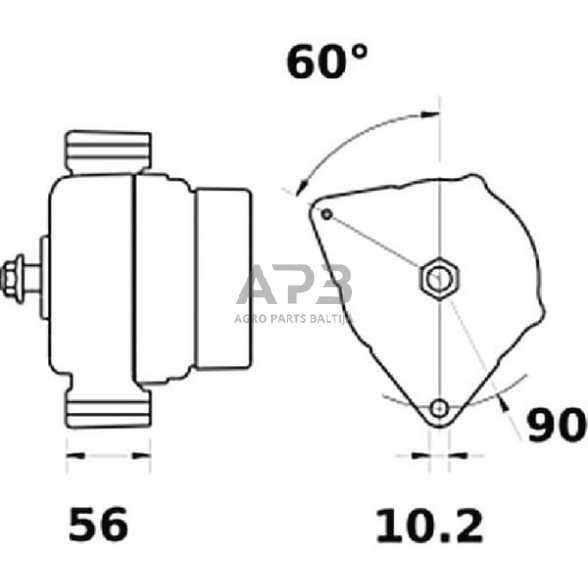 Generatorius Mahle 14V 150A IA1117 2