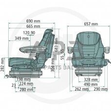GRAMMER sėdynė Primo Evolution MSG75EL/721, 2401292329