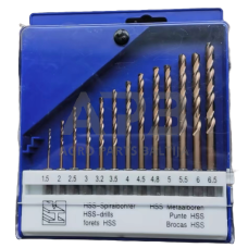 Grąžtų rinkinys HSS 1/4" 13vnt. (cobalt) 1.5-6.5mm