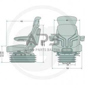 GRAMMER sėdynė Maximo Dynamic DDS MSG95AL/741, 2401288545