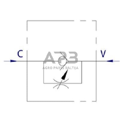 Grįžtamasis vožtuvas VRFU90°, G1/4", C056V0581 1