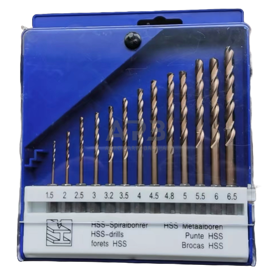 Grąžtų rinkinys HSS 1/4" 13vnt. (cobalt) 1.5-6.5mm