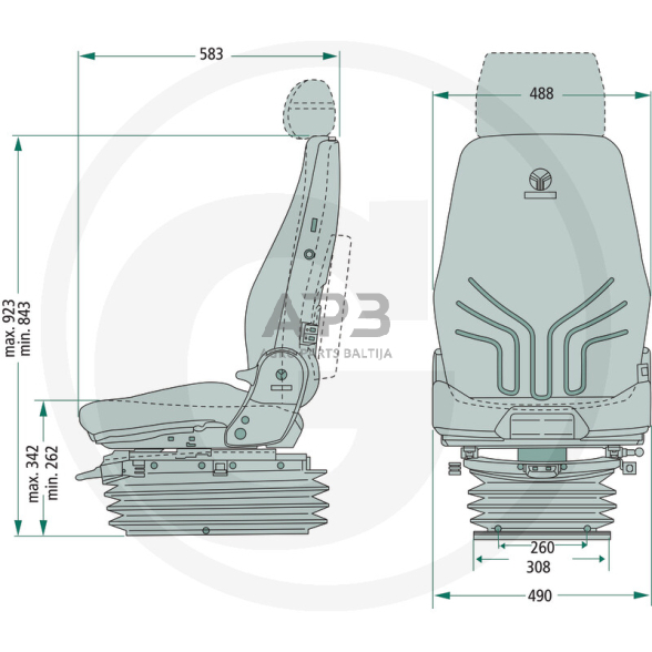 GRAMMER sėdynė Actimo XL MSG 95A/722, 2401294562 1