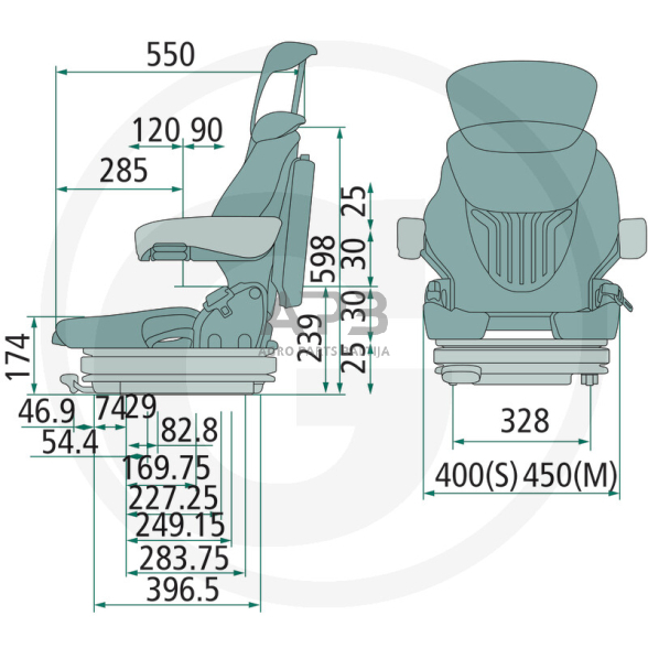 GRAMMER sėdynė Compact Primo Professional S MSG 75GL/511, 2401212687 1