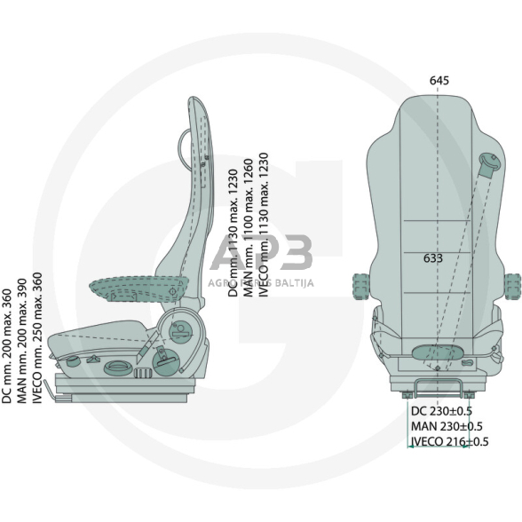 GRAMMER sėdynė Kingman Comfort, MSG90.6PG, 2401141882 1