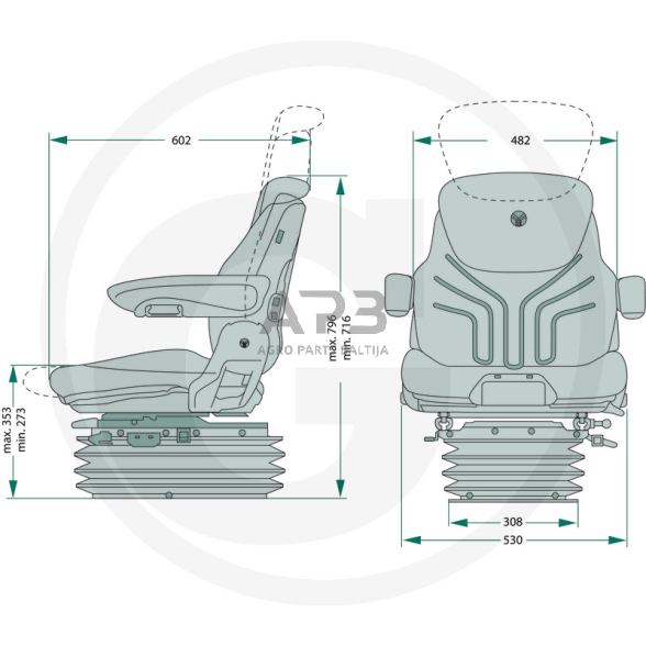 GRAMMER sėdynė Maximo Comfort Plus (MSG 95A/731), 2401288546 1