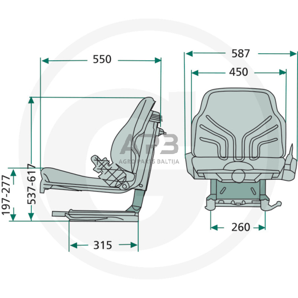 GRAMMER sėdynė traktoriui  UNIVERSO Basic (MSG 44/520) 240140578 1