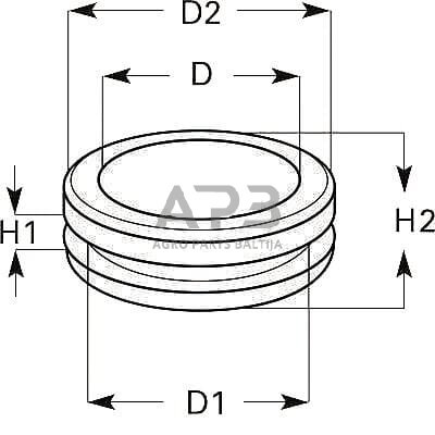 Guminė korpusinė įvorė 14x9.5x6.4mm Hella 9GT042060169907 1