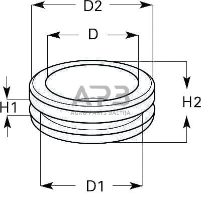 Guminė korpusinė įvorė 6x8.5x2.5mm KB2206A 1