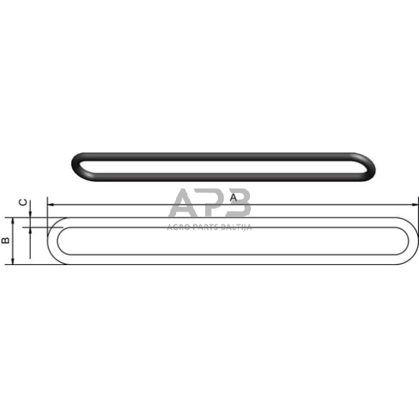 Guminis dirželis 230x8mm TIRR18 1