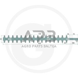 Gyvatvorės žirklių peilis Makita HT 2256, 077-106, 077106 635,00 mm 1