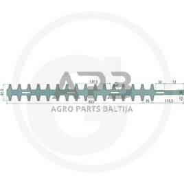 Gyvatvorės žirklių peilis Makita HT 2256, 3873-11730, 387311730 653,00 mm 1