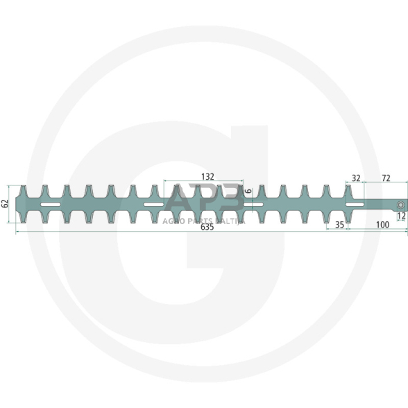 Gyvatvorės žirklių peilis Alpina TS 24, 077-106, 077106 635,00 mm 1