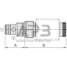 Hidraulinės sistemos vožtuvas 2/2 NC FP-22-PD-S08-02, FP22PDS0802