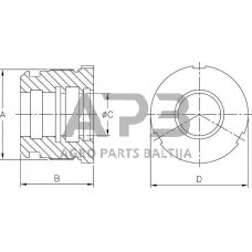 Hidraulinio cilindro spaudiminė galva DS2908013040 C25