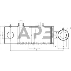 Dvipusis hidraulinis cilindras D3050300ST