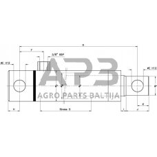 Vienpusis hidraulinis cilindras EPL25100CB