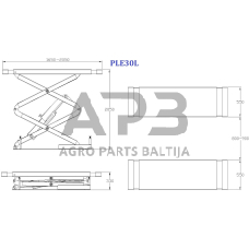 Hidraulinis keltuvas žirklinis 3t 380V