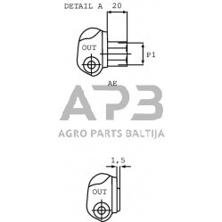 Hidraulinis skirstytuvas SD 5 – 2 sekcijų, 18-5PY13QNL-AET, SD52017 3