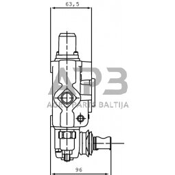 Hidraulinis skirstytuvas SD 5 – 1 sekcijos, SD5/1 19AL, SD51004 4