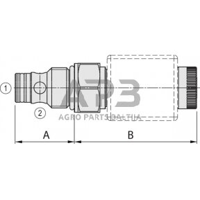 Hidraulinės sistemos vožtuvas 2/2 NC FP-22-PD-S08-02, FP22PDS0802