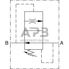 Hidraulinės sistemos vožtuvas VSCR 08-B  (20,5 - 28 L/min), VSCR08B