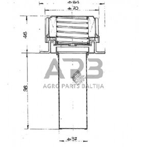 Hidraulinio bako dangtelis Donaldson P171851