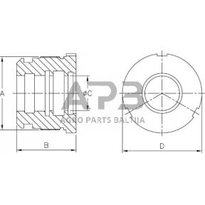 Hidraulinio cilindro spaudiminė galva DS2902513016 C25