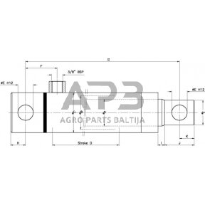 Vienpusis hidraulinis cilindras EPL40550CB