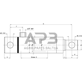 Vienpusis hidraulinis cilindras EPL45550CB