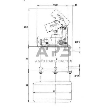 Hidraulinis cilindras kėlimo su rankiniu siurbliu SP65250CSSET1, 3,3 t 3