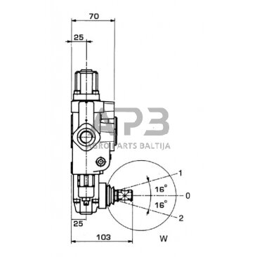 Hidraulinis skirstytuvas SD 11 – 1 sekcijos, SD11-1-18L-AET/AE, SD111011 5