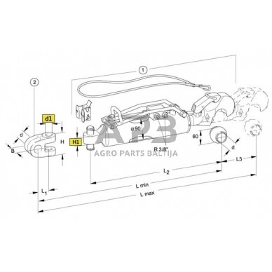 Hidraulinė centrinė traukė toplink Ø90 mm Walterscheid 309539 1