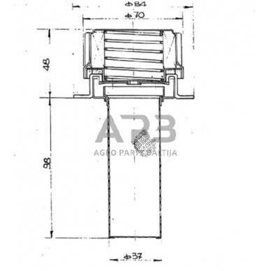 Hidraulinio bako dangtelis Donaldson P171851 1