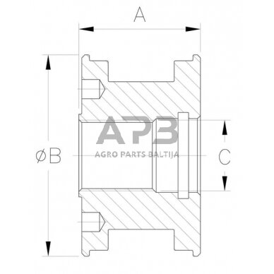 Hidraulinio cilindro stūmoklinė galva DS25 DS2904004VM 1