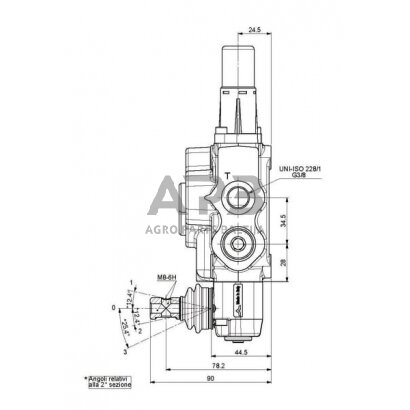 Hidraulinis skirstytuvas SD 5 – 2 sekcijų, 18-5DY13NZL-AET, SD52003 3