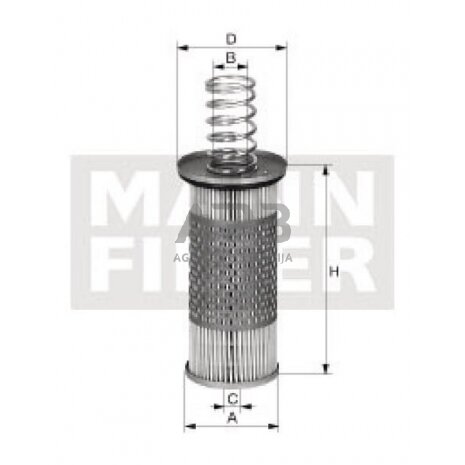 Hidraulikos filtras MANN-FILTER HD1053 1