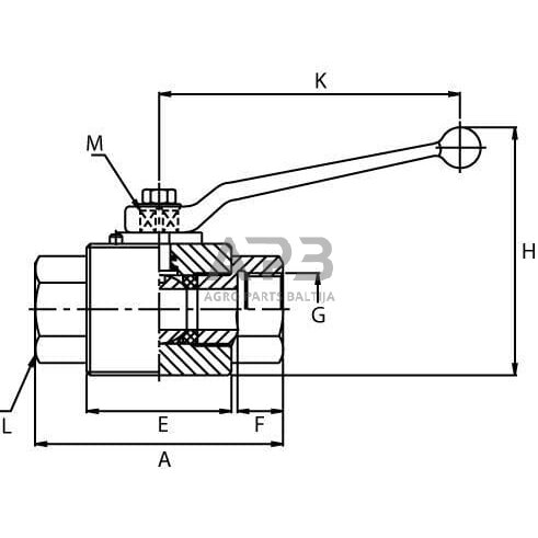 Hidraulinis kranas 1" BSP, KHR16B 5